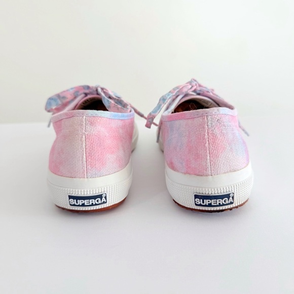 SUPERGA x LOVESHACKFANCY 2750 pink blue tie dye cotton candy canvas shoes - Picture 3 of 12